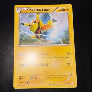 Pikachu Libre XY Trainer kit 30/30 Rare year 2016 Reverse art Holofoil NM